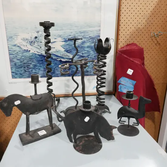 wrought metal candlesticks Tallest H400