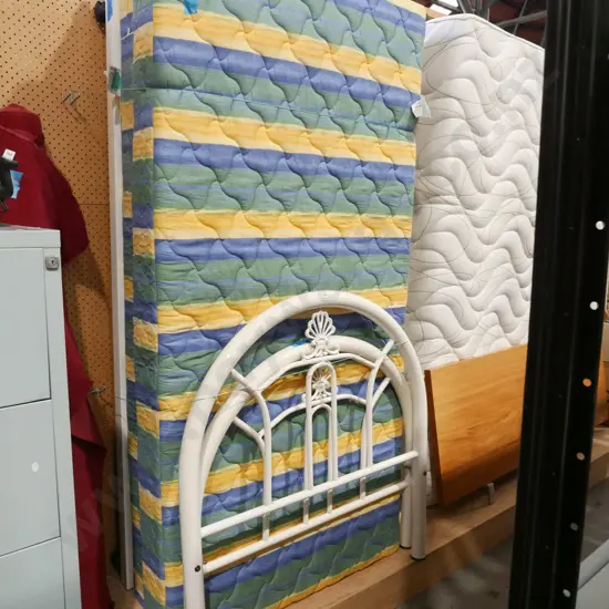 single metal framed bed base mattress with pop up trundler bed