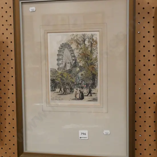framed print - carnival scene