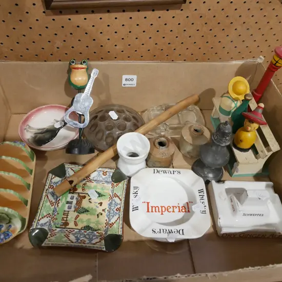 box; toast  rack, flower frog etc