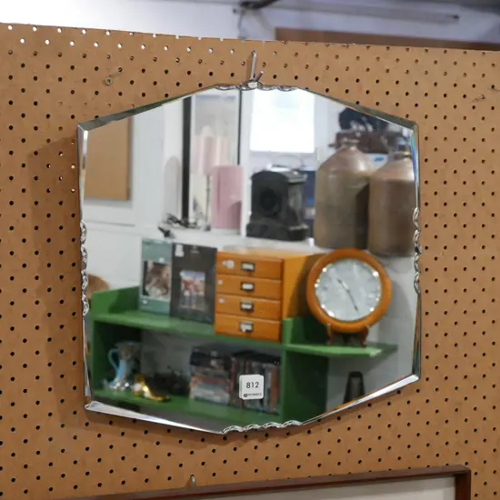 scalloped edge wall mirror