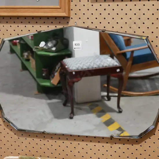 deco bevelled edge wall mirror