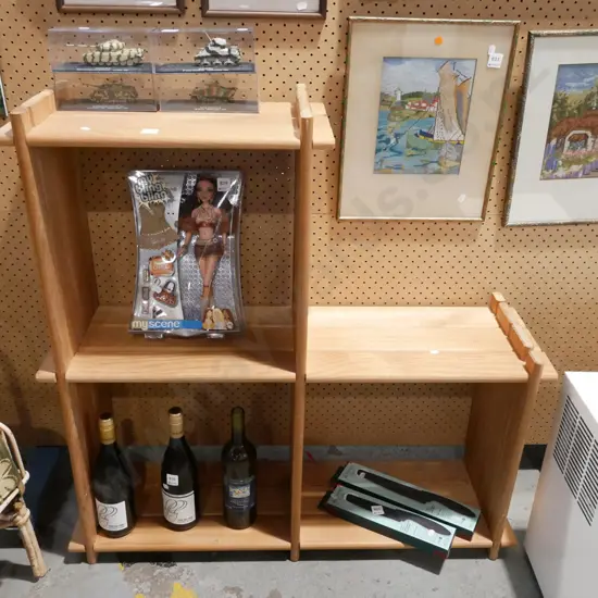 pine bookcase H970 W980 D270