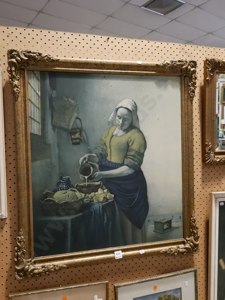 gilt framed Vermeer print  Image 1++