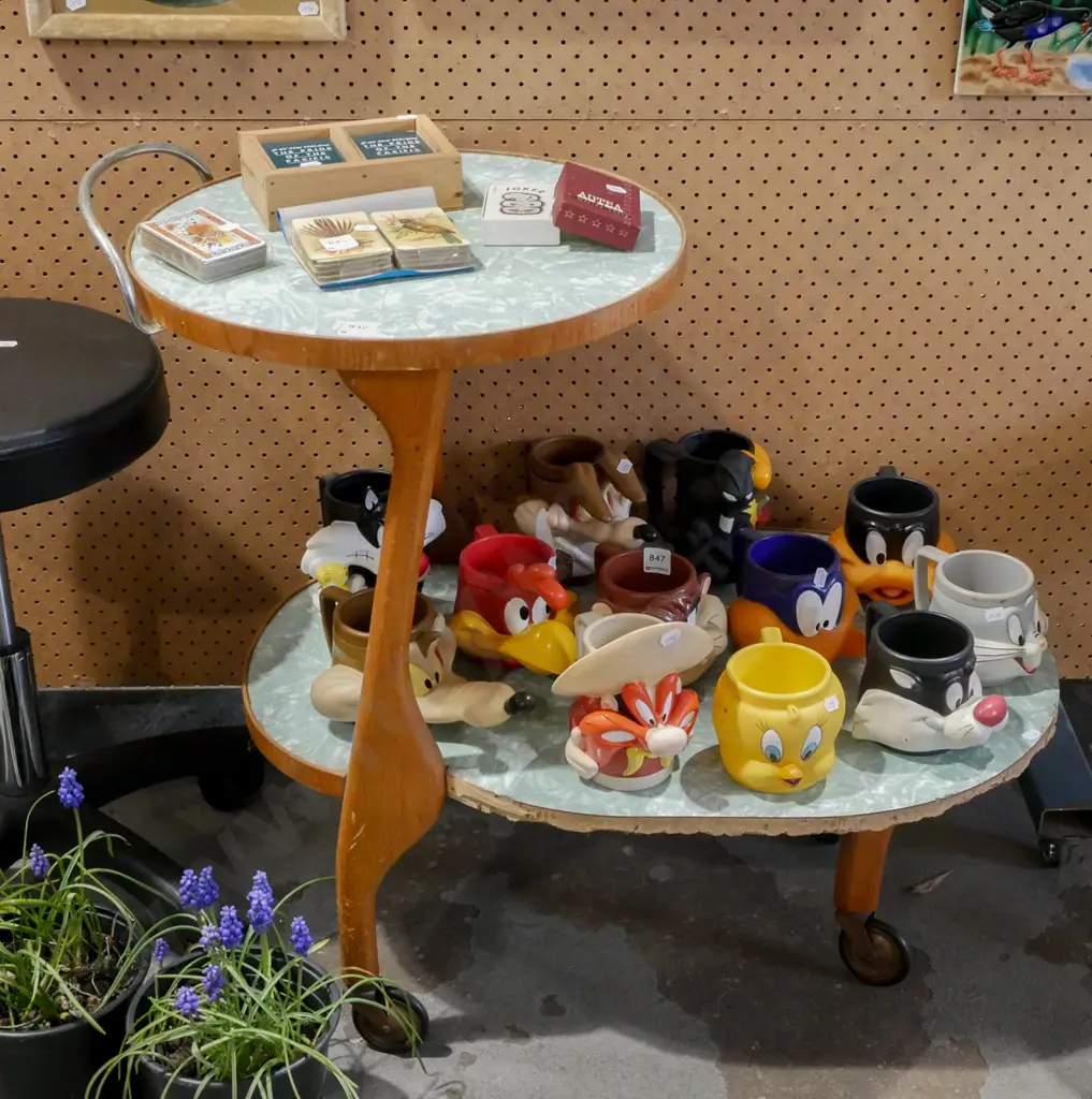 restorer's mid century oak and formica tea trolley Image 1++