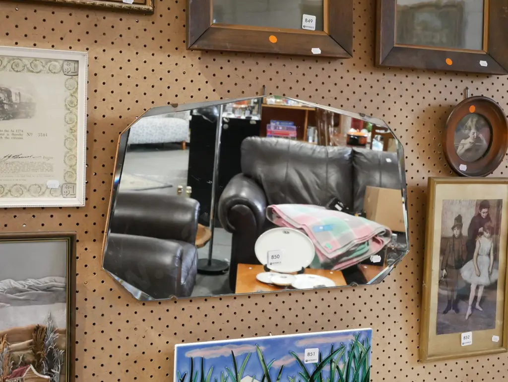bevelled edge wall mirror Image 1++