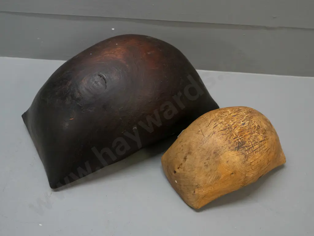 2 wooden bowls, one hardwood L-300 with plaited cord attached, both Turkana tribe, Kenya - some usage wear Image 1++