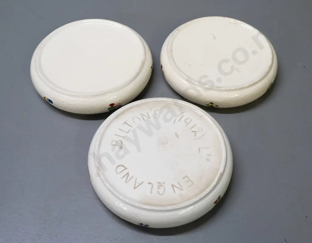 3 Biltons English children's bowls -2  Noddy, 1 Popeye marked "Biltons (1912) England" - Noddy both have wear to gilt Image 1++