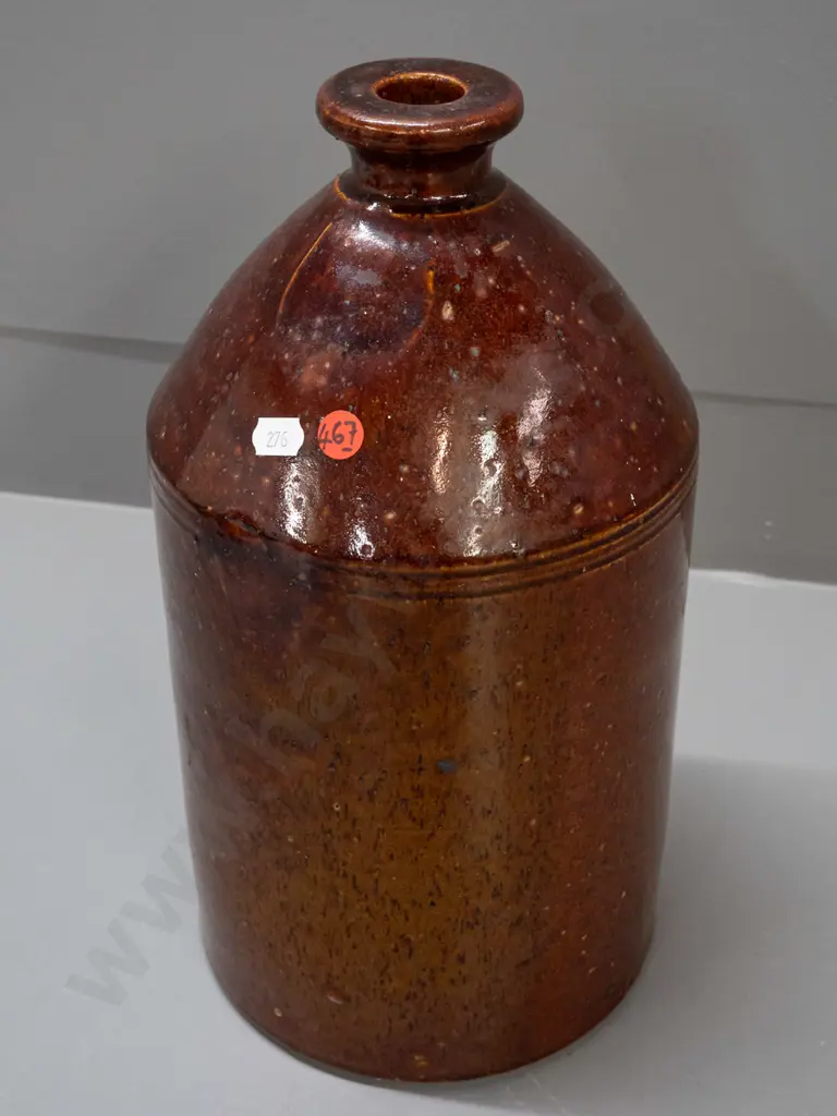 Luke Adams stoneware narrow-mouth crock with Sydenham Potteries stamp on base - H340 D-170 Image 1++