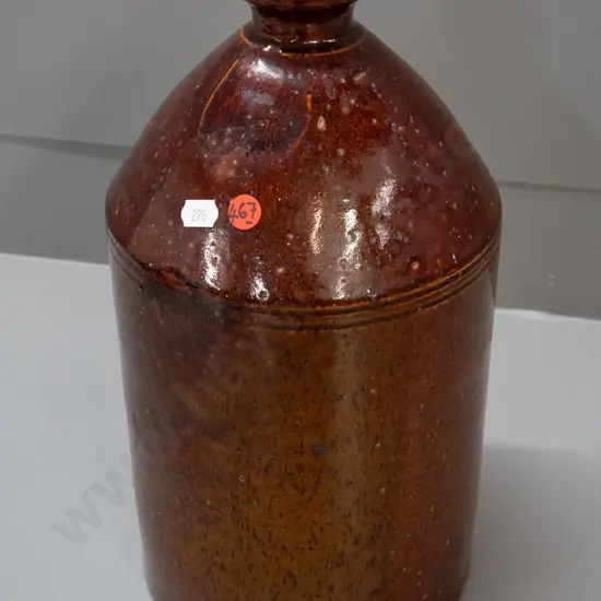 Luke Adams stoneware narrow-mouth crock with Sydenham Potteries stamp on base - H340 D-170