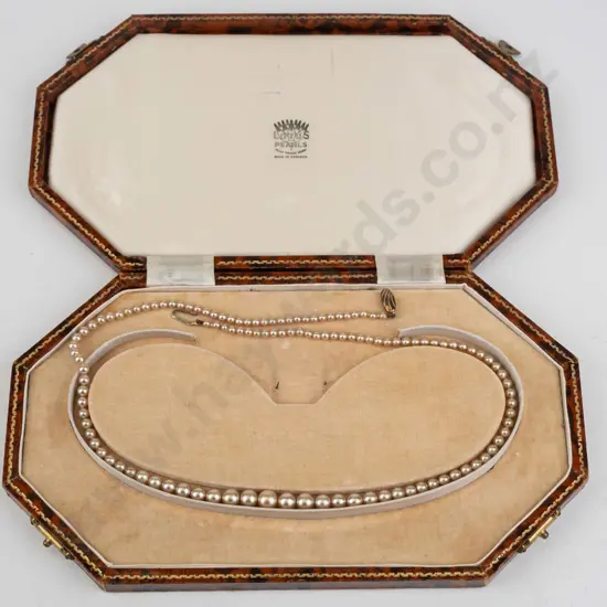 cased Lotus pearl necklace