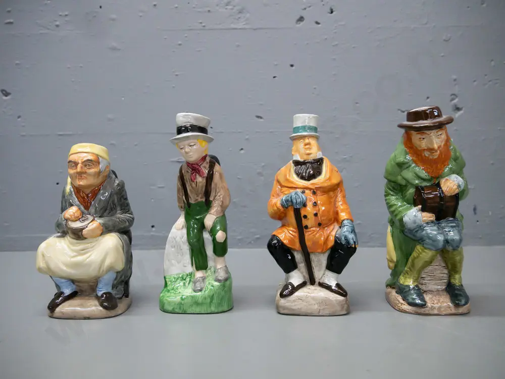 4x Woods & Sons Charles Dickens Toby Jugs: David Copperfield, Scrooge, Mr Micawber, Faigin H-155 Image 1++