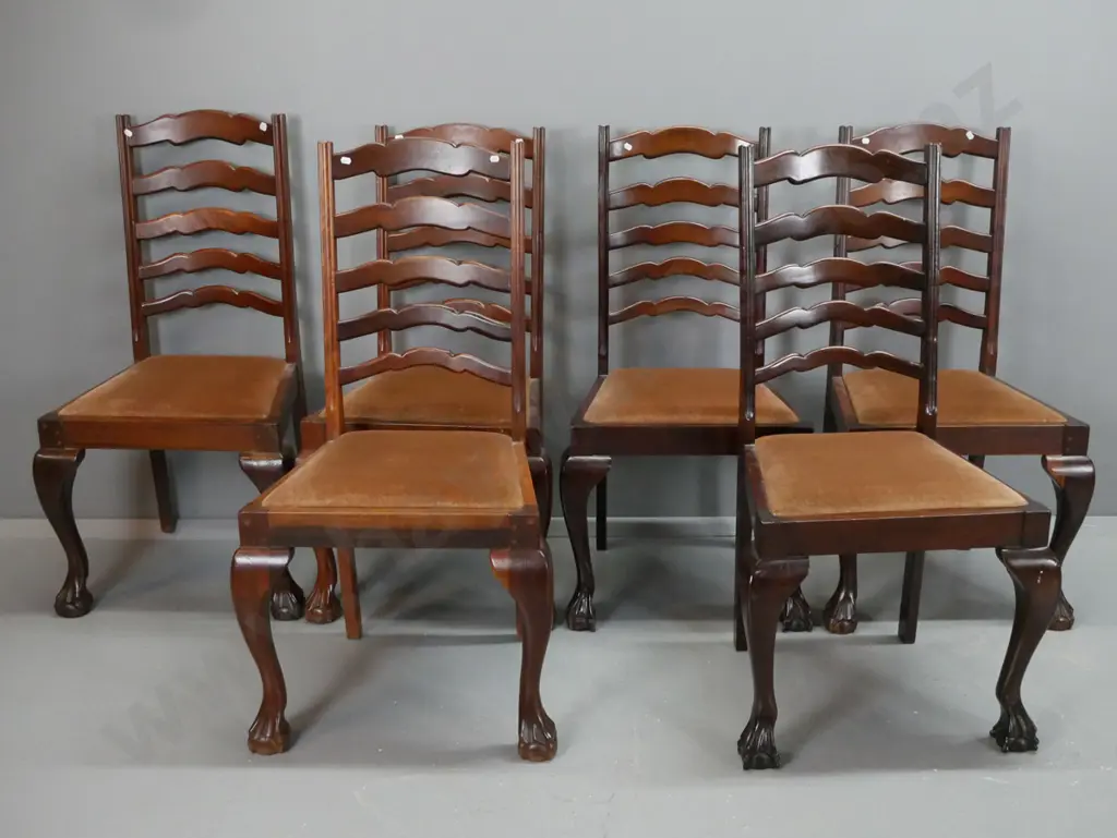 mid-century continental style walnut and fruitwood dining table with shaped edge to top, large sweeping cab legs on ball Image 1++