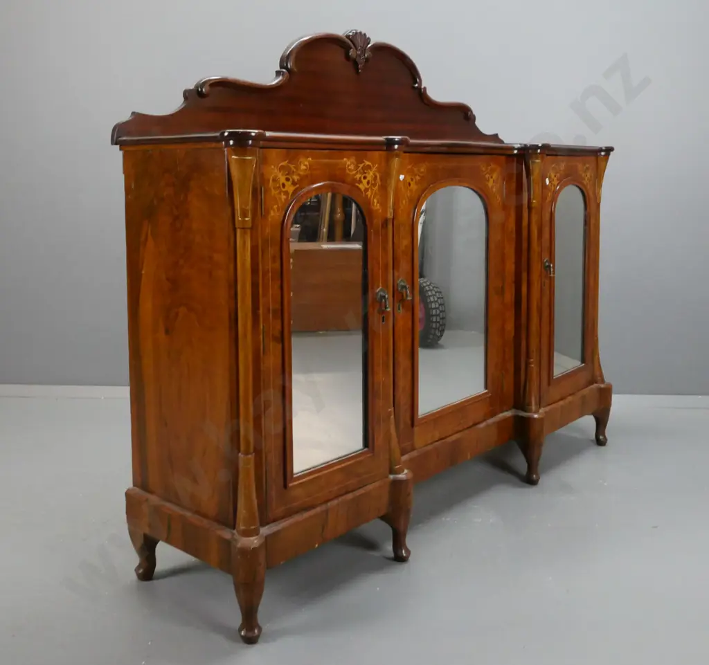 modified Victorian credenza / sideboard with replacement top and carved back, added feet to original plinth base - Image 1++