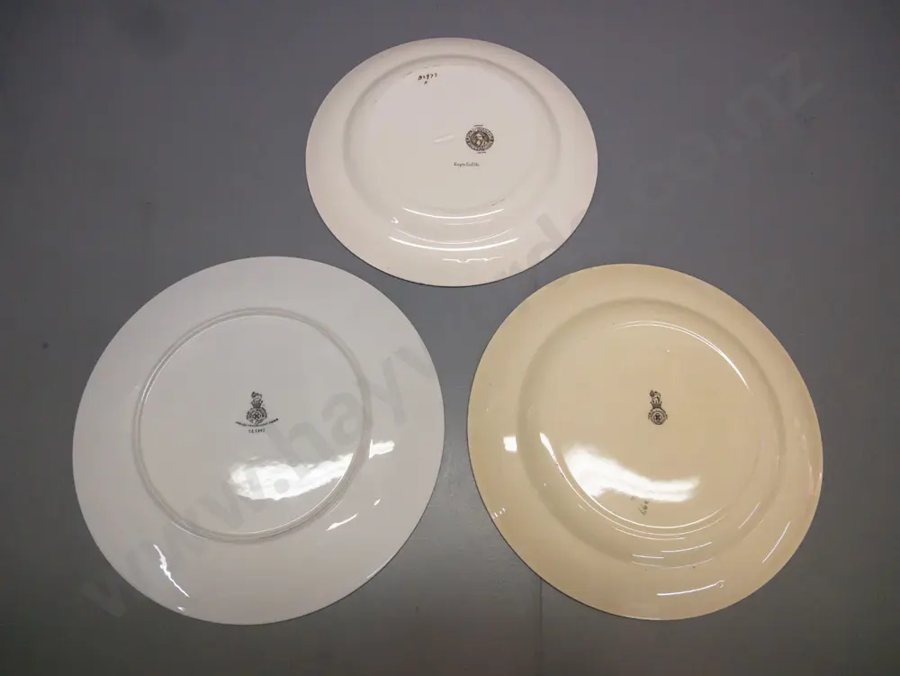 3x Royal Doulton dinner plates: The Parson, Robbie Burns, Cap'n Cuttle. Largest D-270. Image 1++