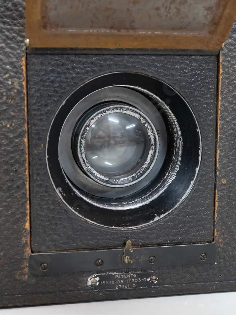 Houghton London Ensign Reflex Model A camera in restorer's condition with film holder - corrosion, wear to paint and Image 1++