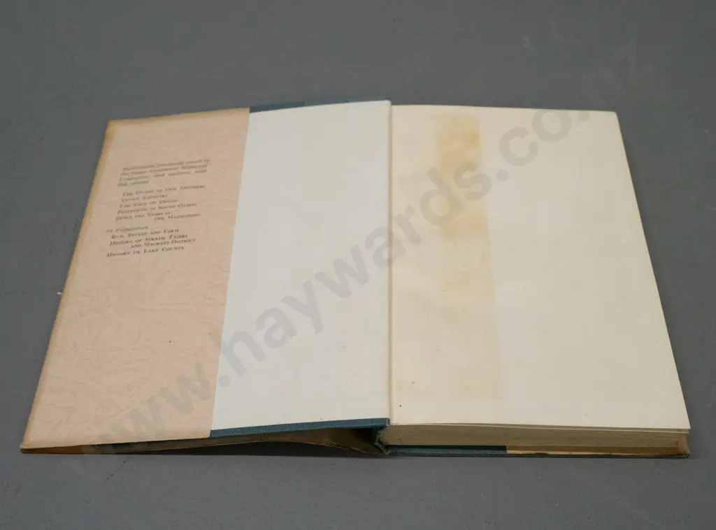 book: Port Chalmers - Gateway to Otago by H.O. Bowman - Otago Centennial Publications 1948 - browning to end papers Image 1++