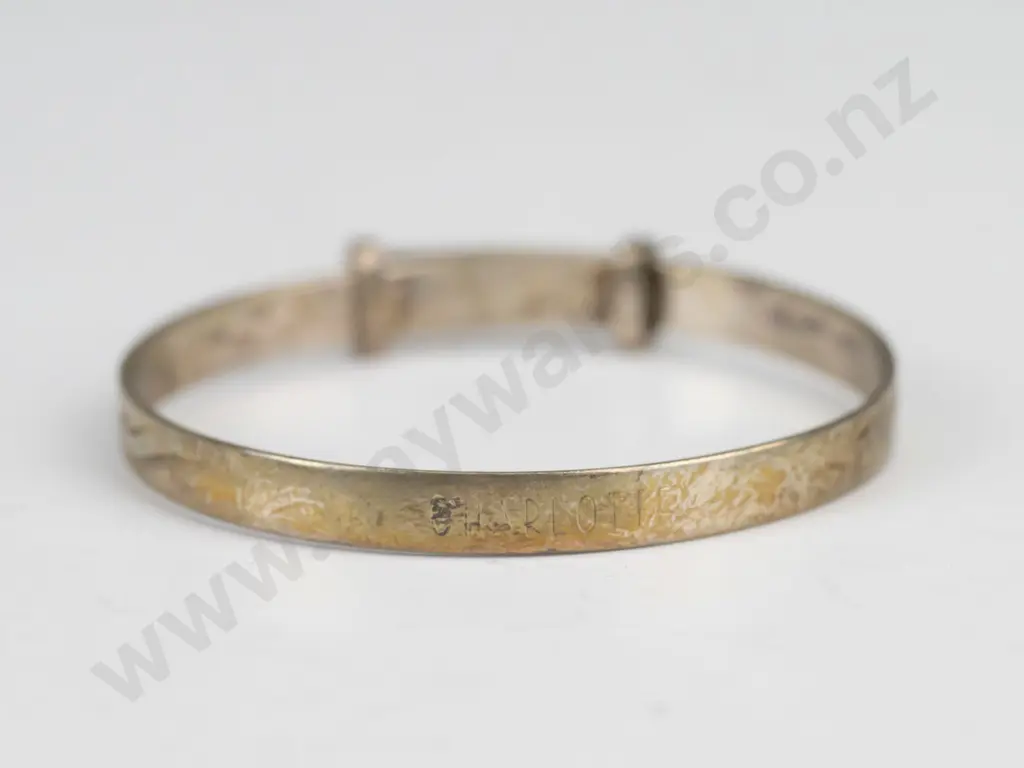 baby's silver bangle stamped stg sil (4.9gm) Image 1++