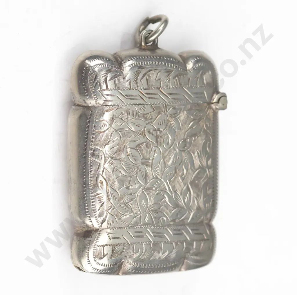 silver vesta case stamped 'albo silver N.C,R.C (23.7gm) Image 1++