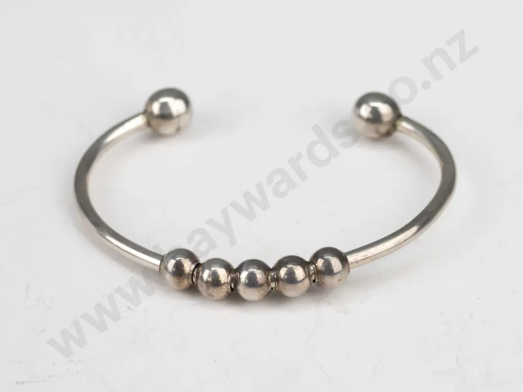 sterling silver Mexican cuff bangle 18gm Image 1++