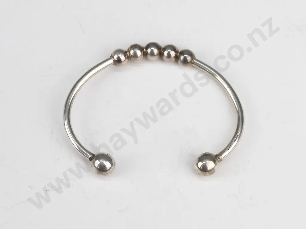 sterling silver Mexican cuff bangle 18gm Image 1++