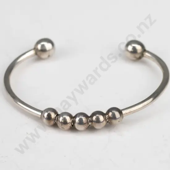sterling silver Mexican cuff bangle 18gm