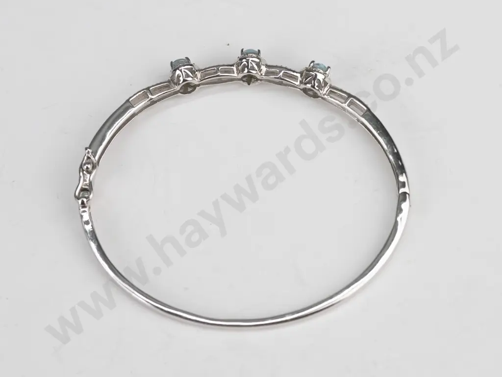 sterling silver topaz bangle 10gm Image 1++