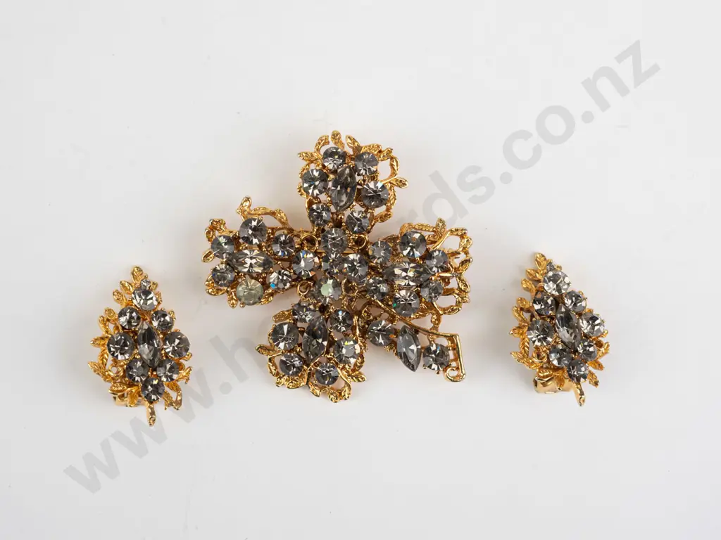 costume brooch & earring set [clip on] Image 1++