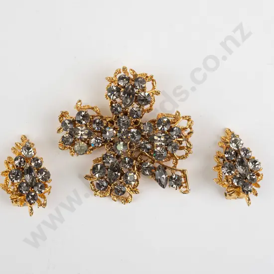 costume brooch & earring set [clip on]
