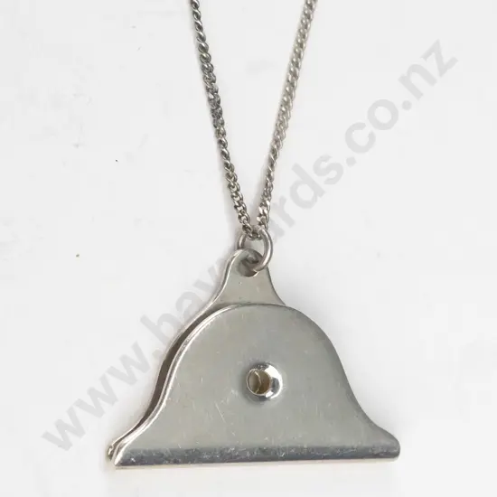 silver whistle necklace stamped 'New Zealand' 925 (10.6gm)