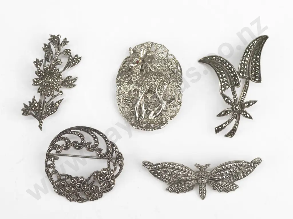 5 asstd costume brooches Image 1++