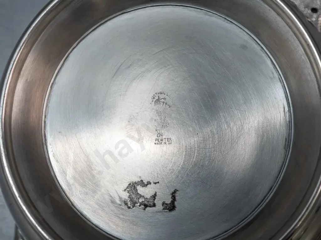 3 Scottish highland style quaiches - one marked Pewter - Made in England, other 2 have no maker's marks, some scratching Image 1++