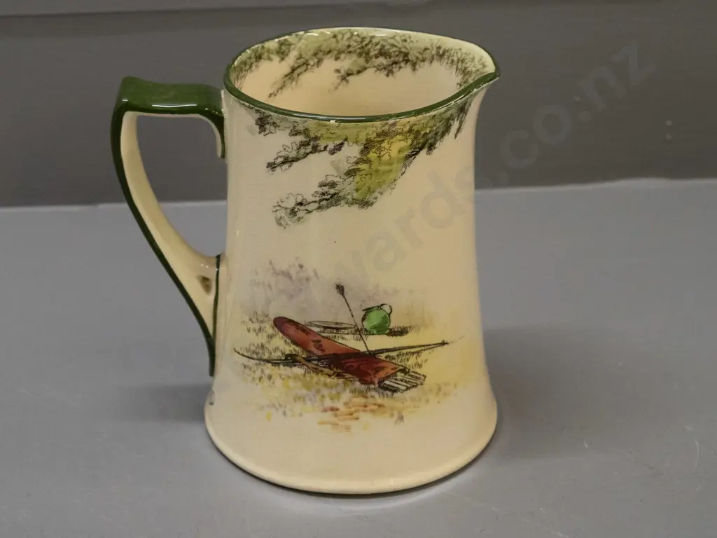 Royal Doulton Under the Greenwood Tree series jug - The Jovial Friar & Robin Hood - crazing inside H-155 Image 1++