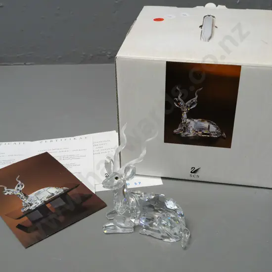 Swarovski crystal 1994 cased limited edition kudu figurine with booklets with original box - Inspiration Africa series