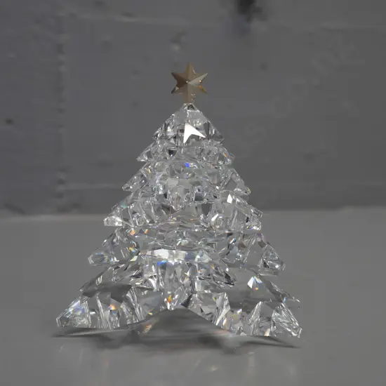 Swarovski crystal Christmas tree figure with amber star on top H-115, with original box