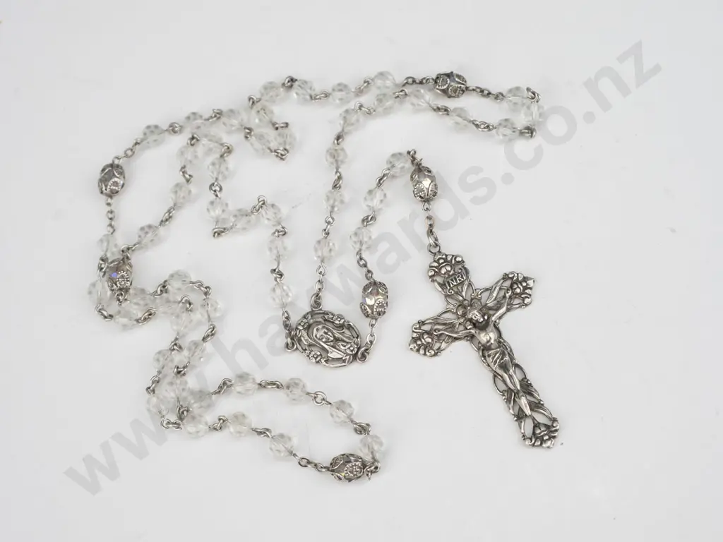 sterling silver rosary beads 55.1gm Image 1++