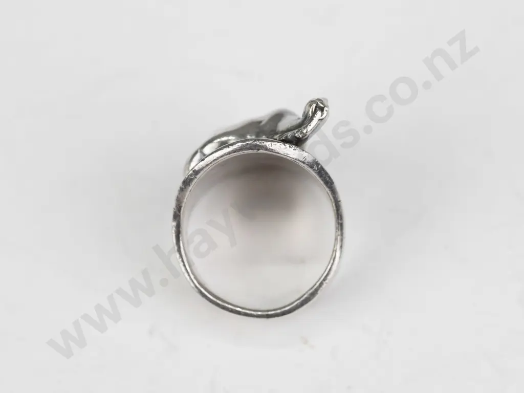 sterling silver horse ring 14gm size K Image 1++