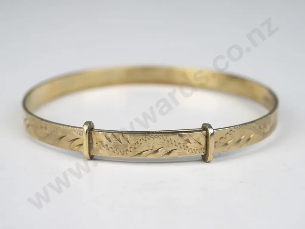 silver bangle stamped H & S stg sil made in NZ (12gm) Image 1++