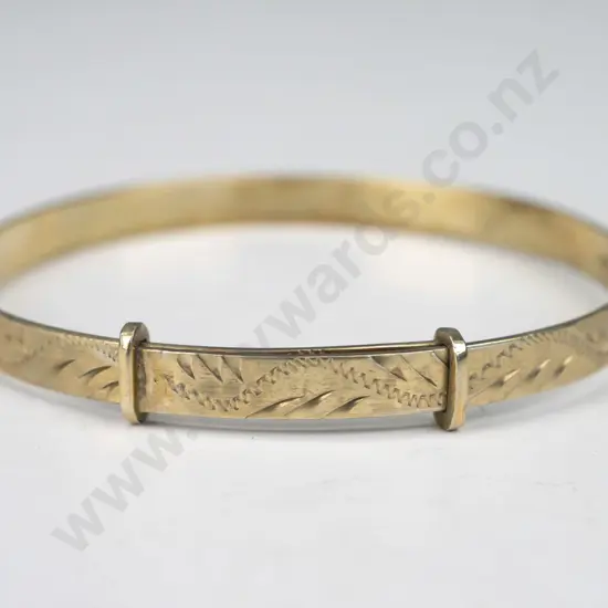 silver bangle stamped H & S stg sil made in NZ (12gm)