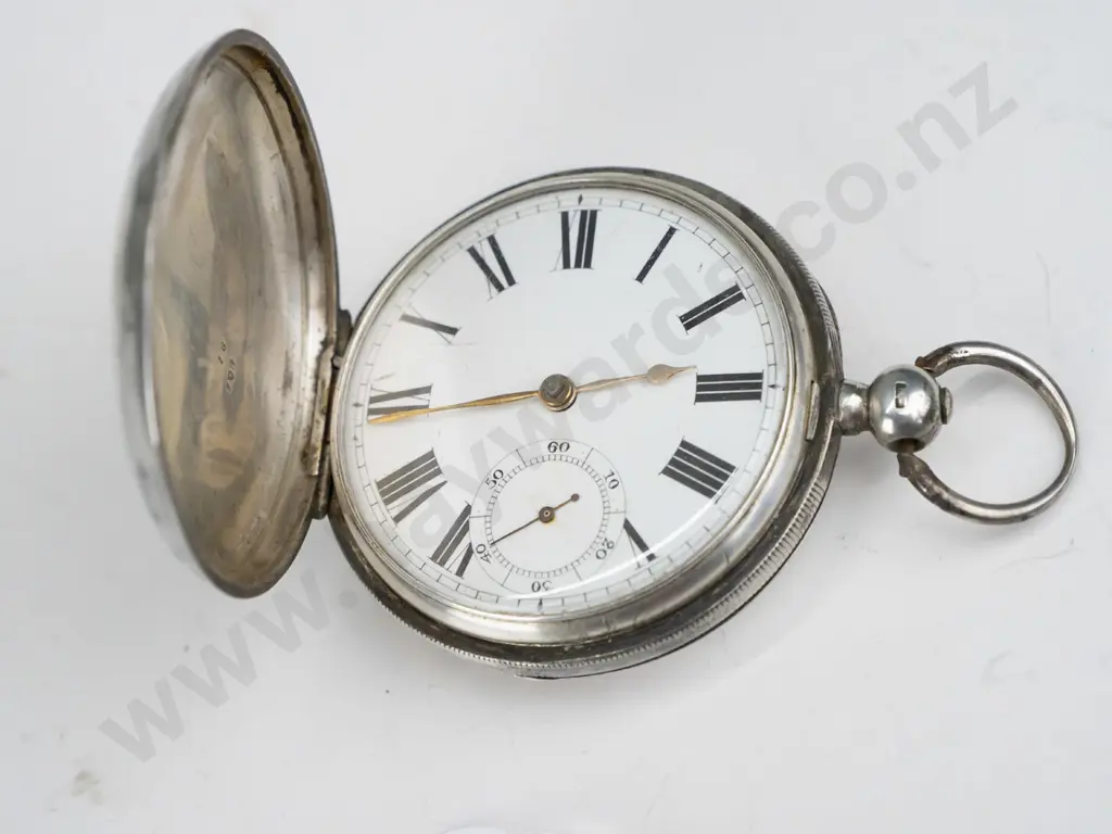 silver pocket watch EHM Birmingham key wound going Image 1++