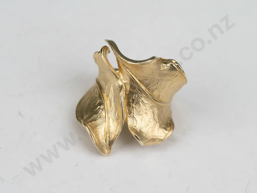 sterling silver gold plated Dyadena ring 8gm size R Image 1++