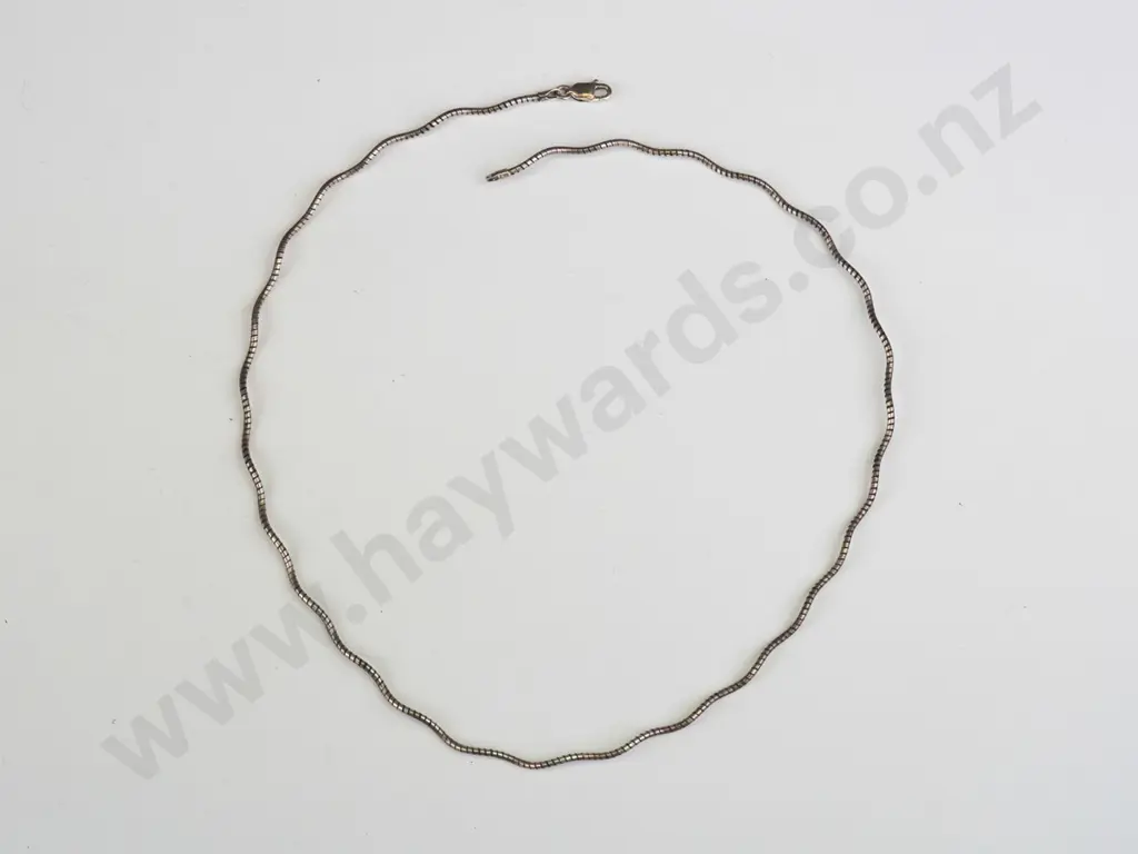 silver snake chain necklace stamped 925 7g Image 1++