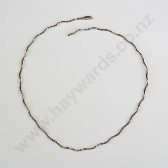 silver snake chain necklace stamped 925 7g