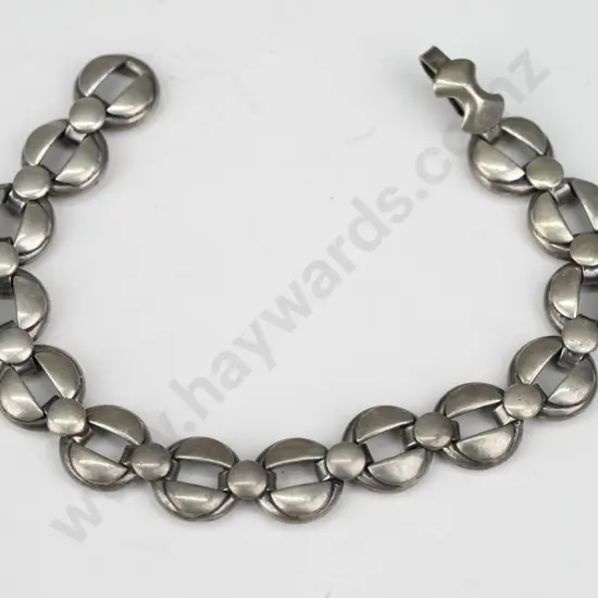 silver bracelet stamped 925 (37gm)