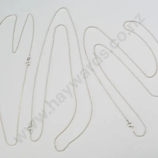 3 silver chains all stamped 925 (9.3gm)