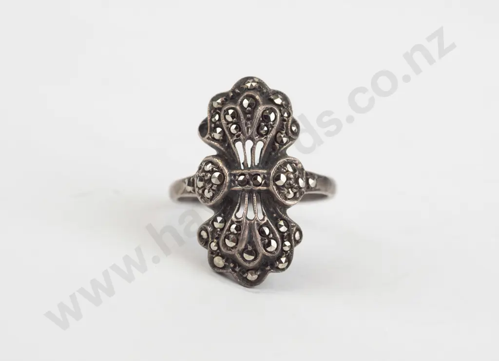 marcasite ring size Q Image 1++
