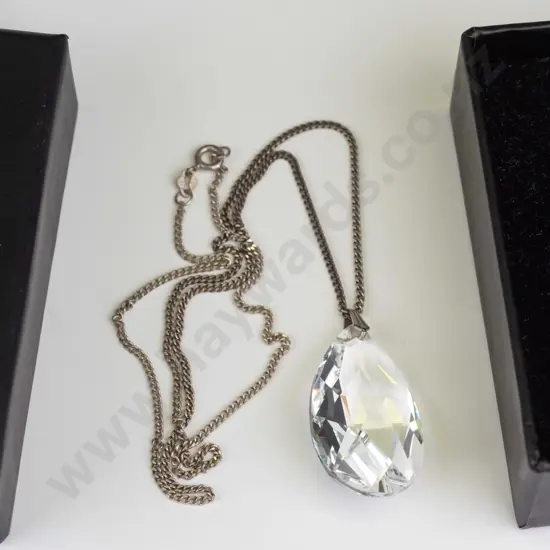 Swarovski crystal necklace on silver chain stamped 925