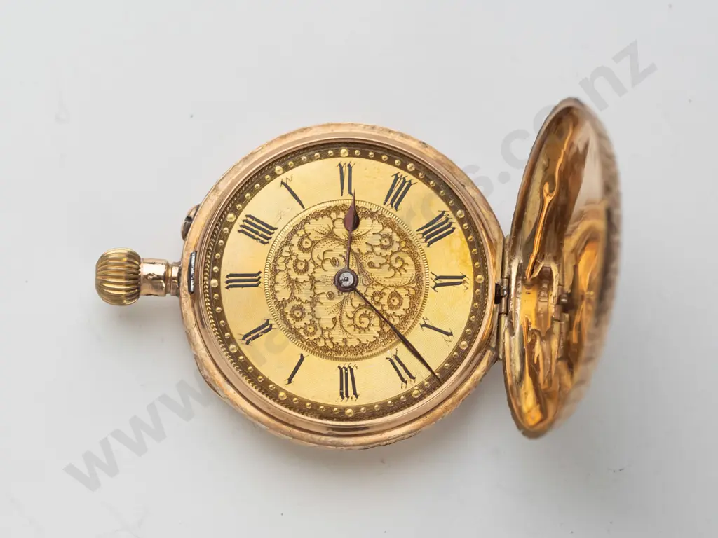14ct yellow gold case pocket watch est 10gms gold Image 1++