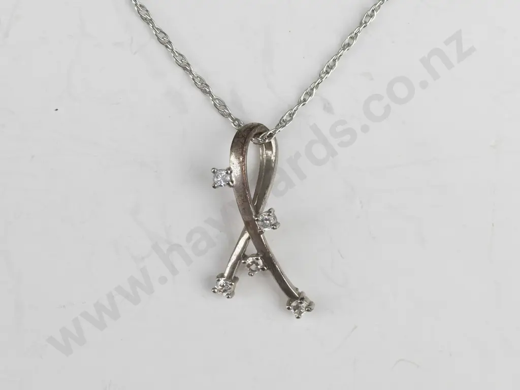 silver necklace chain stamped stg vns Image 1++
