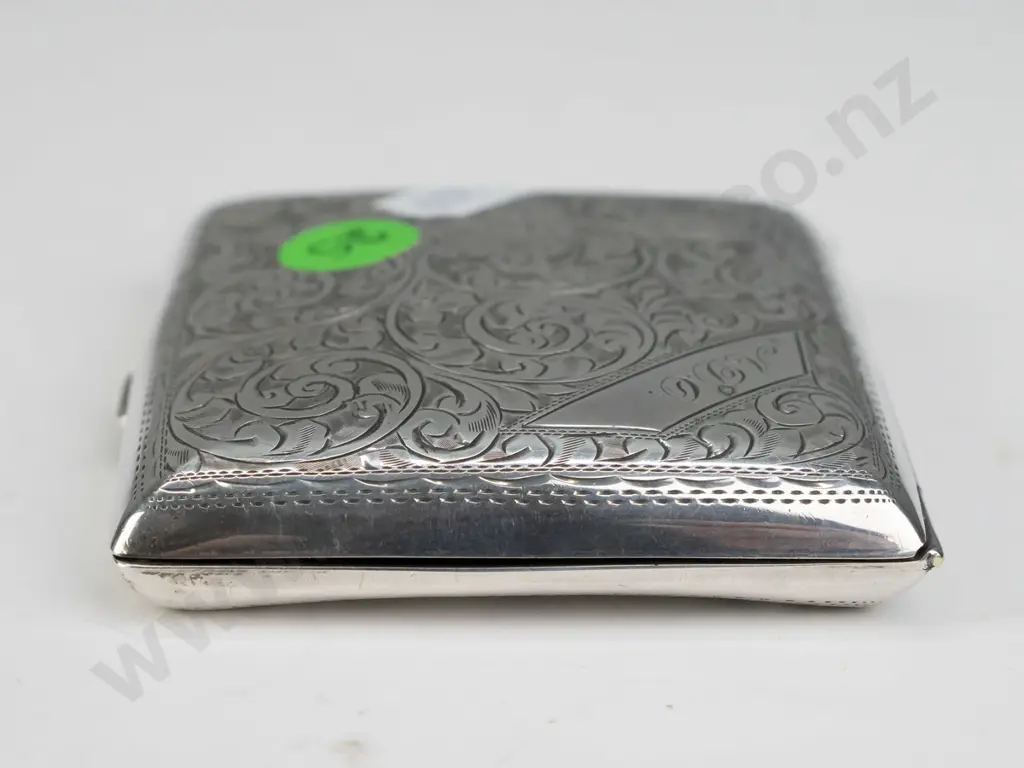 sterling silver cigarette case EHM Birmingham Image 1++